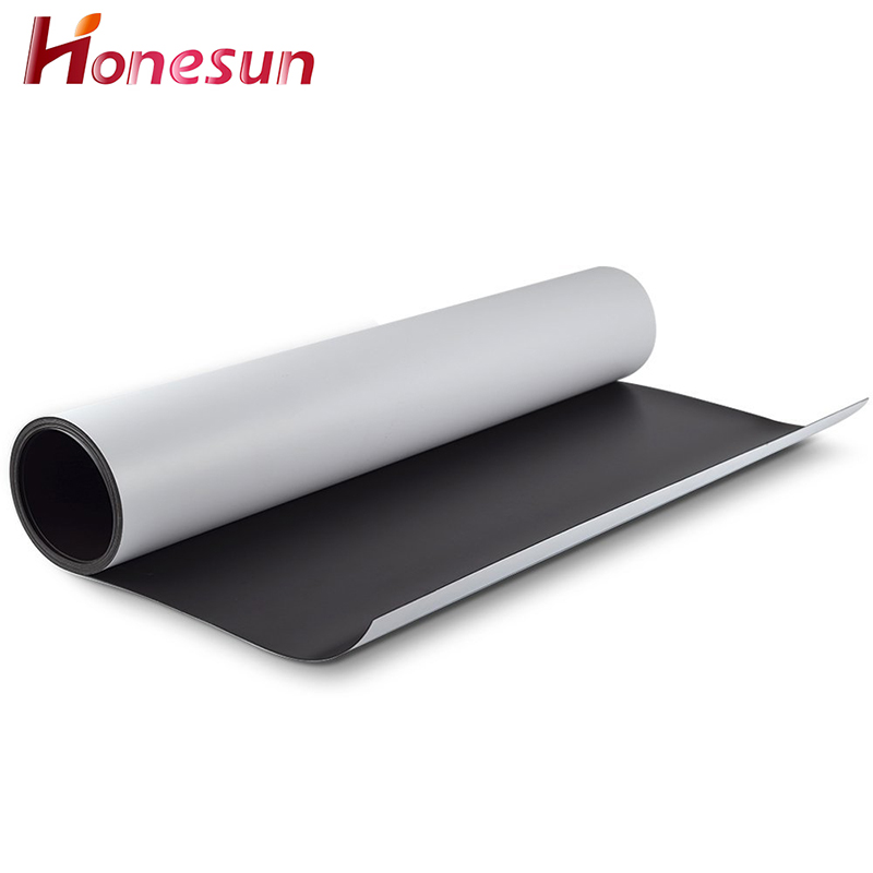 Customized Size Magnet Sheet Magnetic Paper White Vinyl Back magnetic sheets with PVC