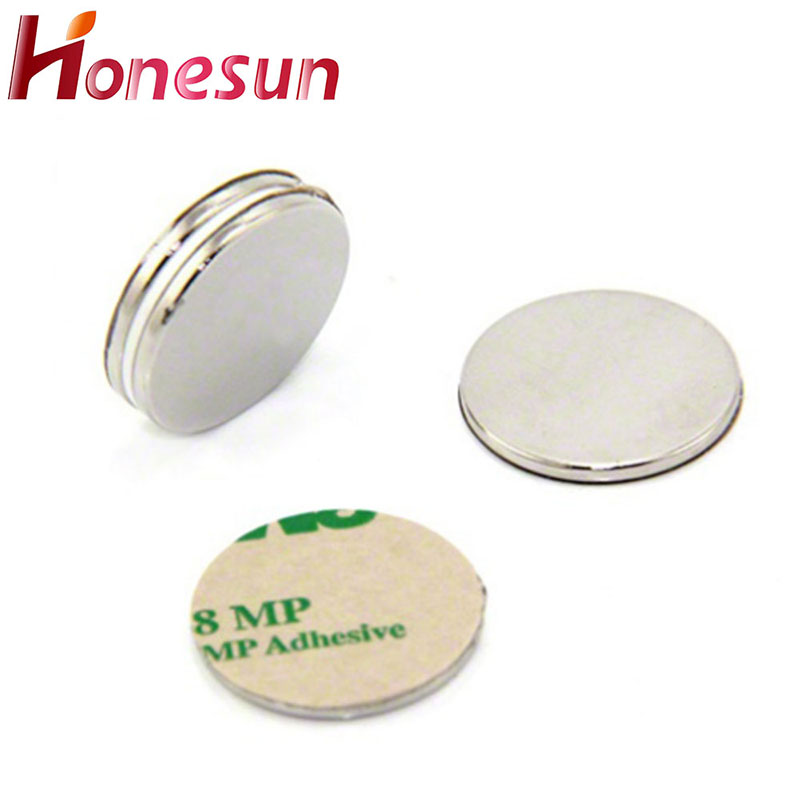 N35 N38 N42 N45 N48 N52 Permanent Magnets NdFeB Super Strong Small Magnets with Adhesive Round Disc Rare Earth Neodymium Magnets