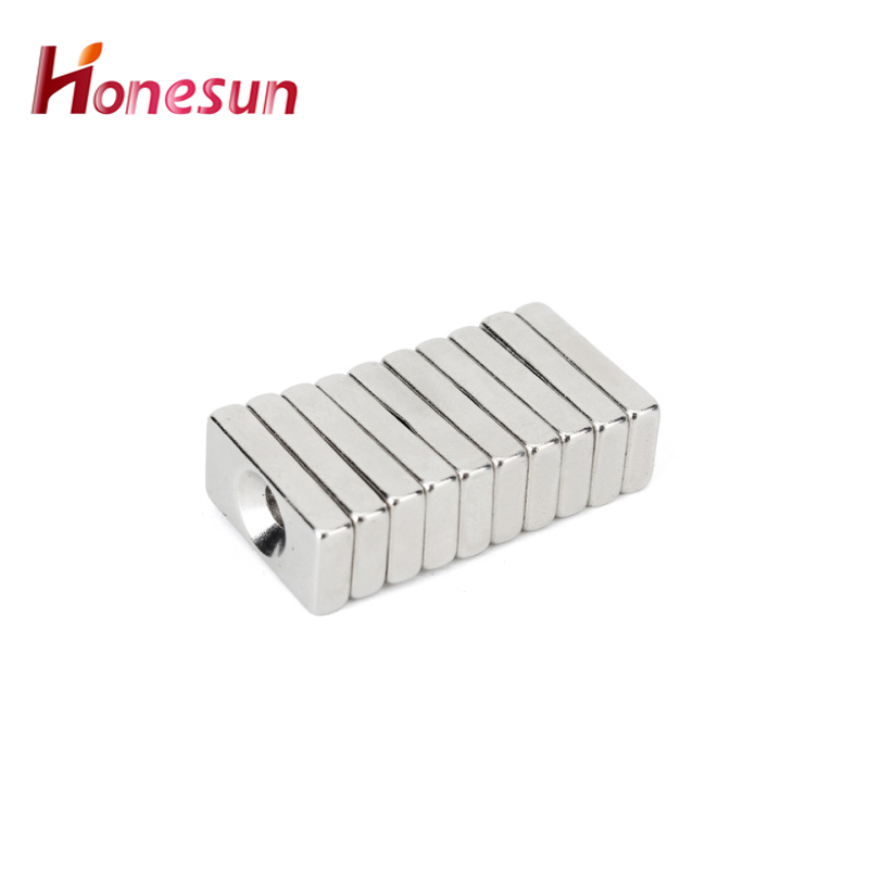 N35 N38 N42 N45 N48 N52 Super Strong Magnets with Screw Hole Block Magnets with Countersunk Hole Square Rare Earth Neodymium Magnets
