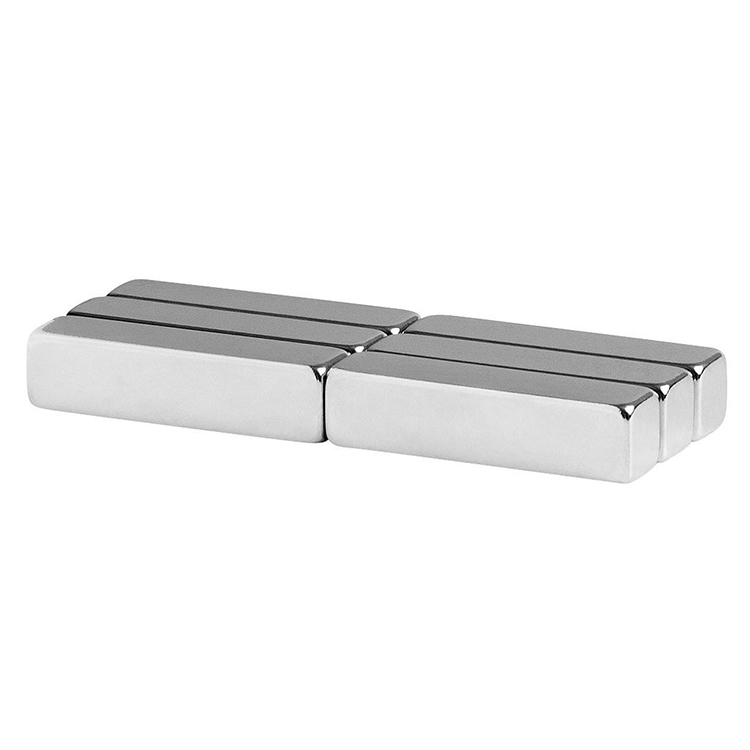 Custom Super Strong N35 N38 N42 N45 N48 N52 Neodymium Bar Magnets with Nickel Coating Powerful Permanent Rare Earth Magnets