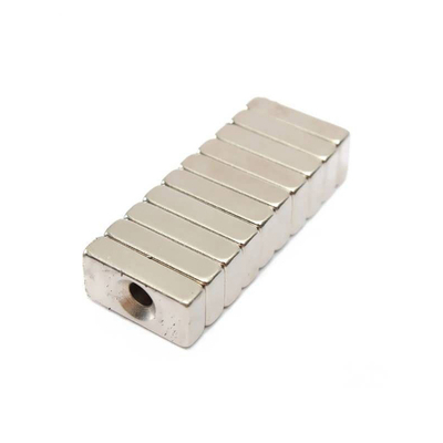 Custom Plating Magnet with Countersunk Hole N35 N38 N40 N45 N48 N50 N52 Strong Magnets Block Magnets Square Neodymium Magnet